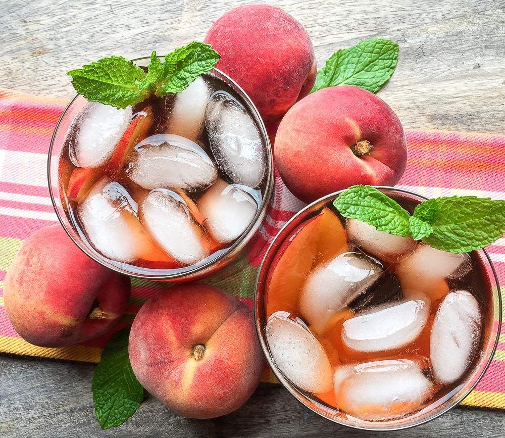 ginger peach iced tea